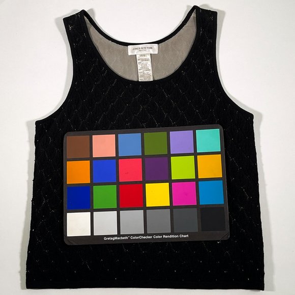 Jones New York Black Sparkles Petite Top Size P/S - Picture 8 of 8